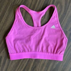 Women’s Neon Pink Athletic Medium Adidas Sports Bra
